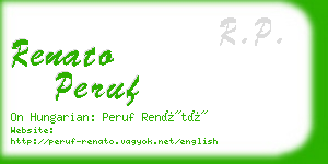 renato peruf business card